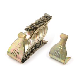 Geesatis Set of 50 Bronze Tone Moulding Hanging Hook Picture Photo Frame Rail Hangers Heavy Duty Hangers Moulding Hooks