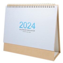 COHEALI Mini Desk Calendar 2024,Small Desktop Calendar Mini Daily Schedule Standing Flip Academic Year Monthly Calendars Blue