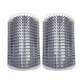 ZBJBinCH Upgrade Cat Self Groomer Cat Corner Brush and This Cat Massager with Catnip is Cats Love Cat Brushes for Indoor Cats Perfect Cat Wall Scratcher for All Hair Cats Dogs 2 Pcs