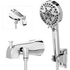 All Metal Tub Spout with Diverter, 10 Settings Hand held