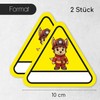 iSecur Pack of 2 Children's Finder Stickers Fireman I 10