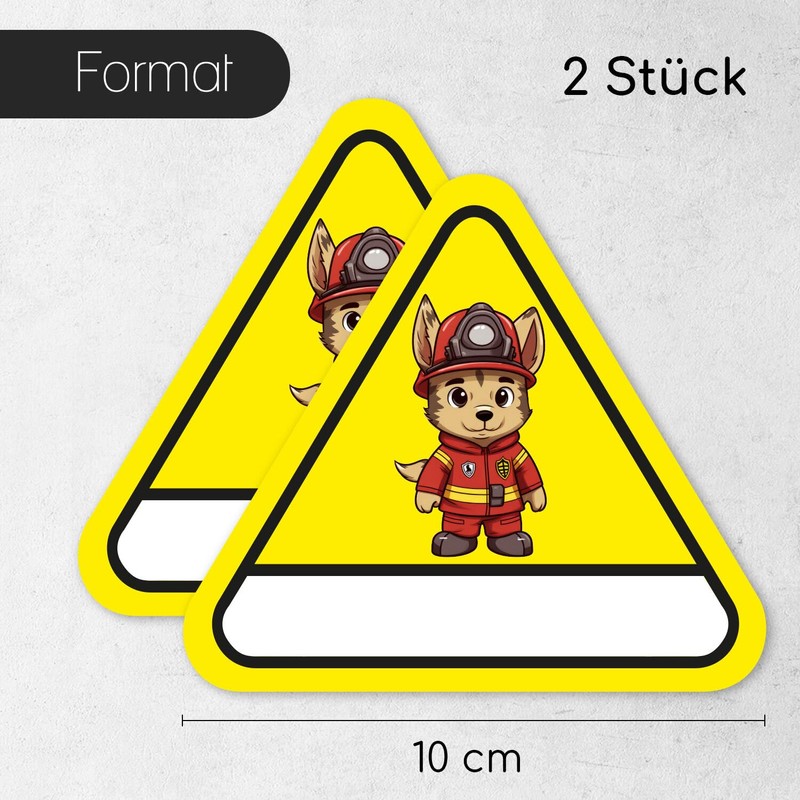 iSecur Pack of 2 Children's Finder Stickers Fireman I 10