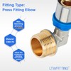 LTWFITTING Press Fitting with Angle 90° with 3/4 Inch External