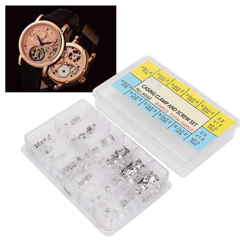 Assorted 10 Size Watch Parts Watch Movements Fixing Adapter Securing