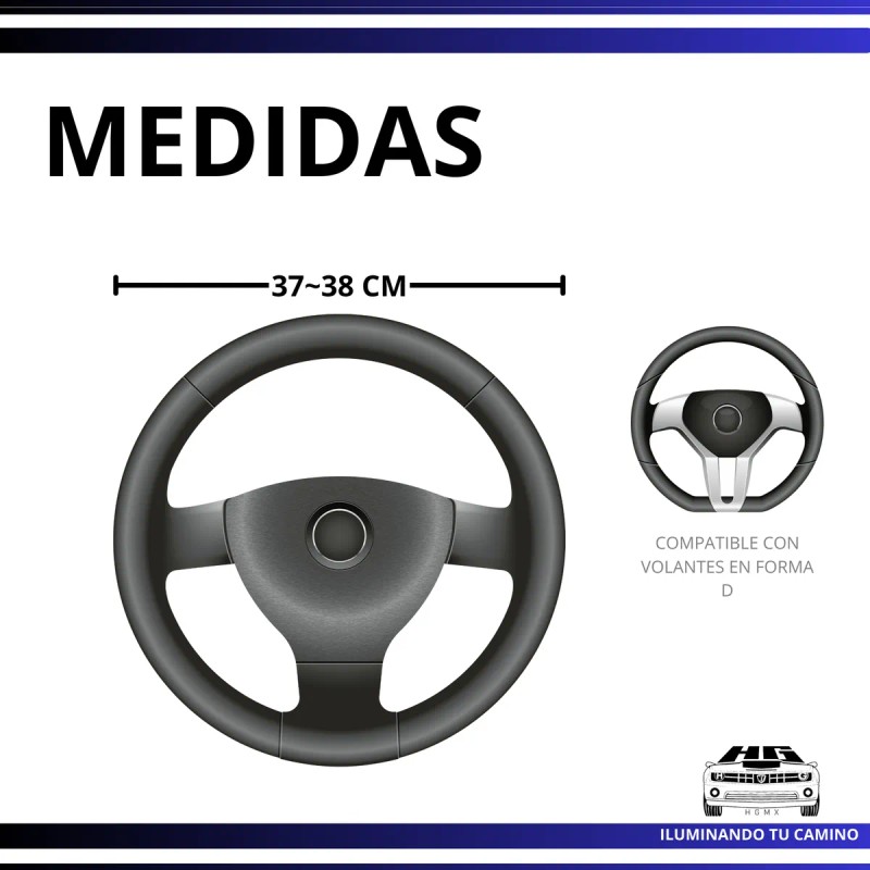 Funda Cubre Volante Calidad Premium Micro Perforada 38cm
