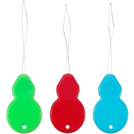 Needle Threaders 20 PCS Hand Sewing Plastic Brass Wire Gourd Shaped Needle Threaders Detector