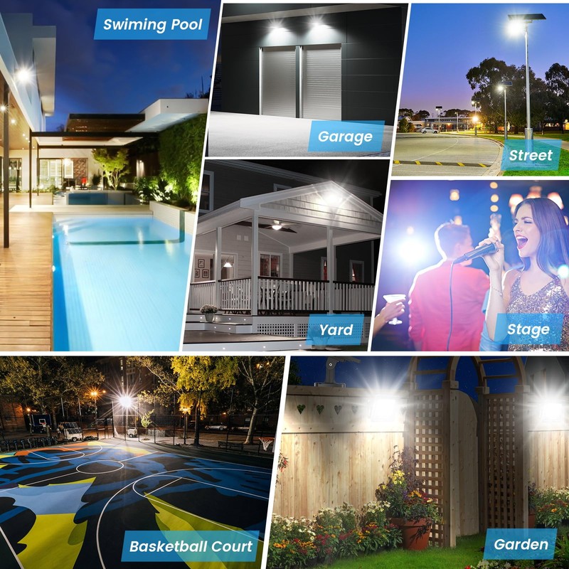 Aovpex 80W Flood Lights Outdoor, 8000lm Bright LED Work Light,