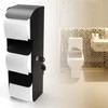 QWORK 3-Roll Stainless Steel Toilet Paper Dispenser with Lock, Wall