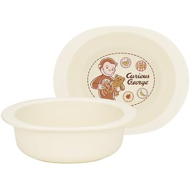 Skater XP24AG-A Baby Tableware, Small Bowl, For Kids, 5 Months and Up, Antibacterial, Plastic, 9.8 fl oz (290 ml), Curious George