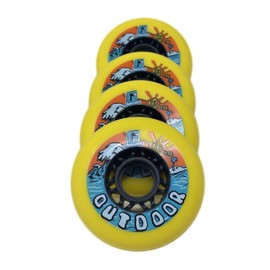 G Good Gear Outdoor Hockey Wheels with Bearings Asphalt (4 Pack Wheels Only, 80mm)