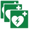 Movilideas 3 pezzi di defibrillatore PVC adesivo resistente per esterni