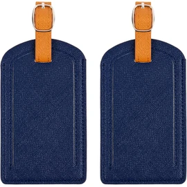 Etiquetas de equipaje premium azul marino – Pack de 2 – Adventure Goods