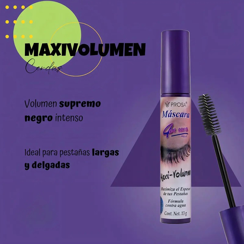 12 Piezas Rimel Mascara Pestañas Prosa 4 En 1 Color
