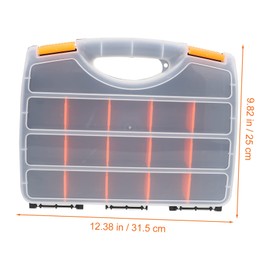 CORHAD 1pc Box Multipurpose Storage Container with Dividers Transparent Tool Storage Box for Easy Organization Durable Design for Tools and Components Strong Load Bearing Capacity