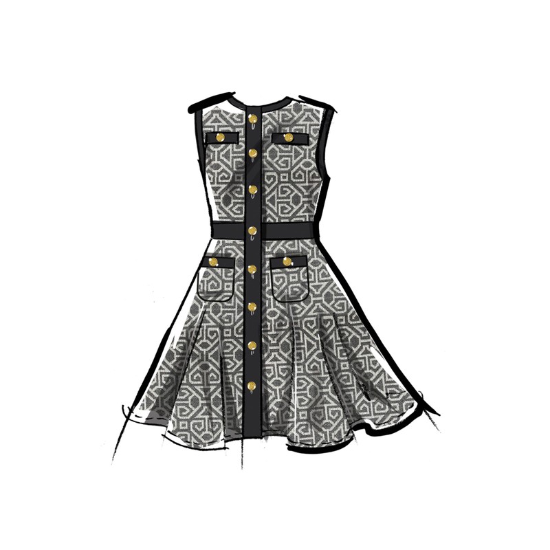 McCall's Easy Girls' Knit Dresses Sewing Pattern Kit, Design Code