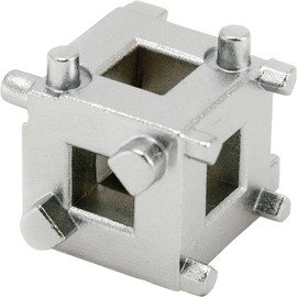 Alltooetools 3/8" Disc Brake Piston Caliper Wind Back Cube Tool with 6 Shapes Interface