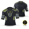 Optimum Boy's Atomic Protective Shoulder Pads - Black/Yellow/Grey, Mini
