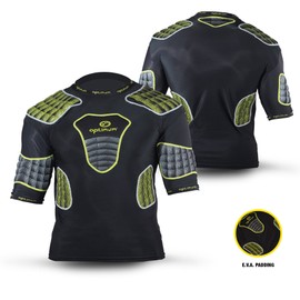 Optimum Boy's Atomic Protective Shoulder Pads - Black/Yellow/Grey, Mini