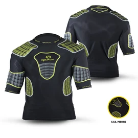 Optimum Boy's Atomic Protective Shoulder Pads - Black/Yellow/Grey, Mini