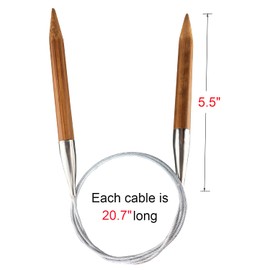 Weabetfu Bamboo Circular Knitting Needle,32-inch Length for Handmade Creative DIY and Any Weave Yarn Projects,US Size 15(10mm)