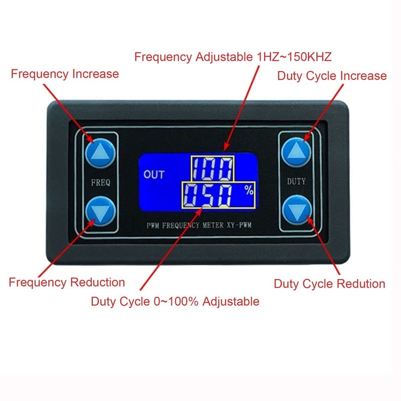 ZkeeShop Adjustable Signal Generator 1-Channel PWM Pulse Frequency DC 3.3V-30V