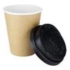 KR-103L Paper Cups, 14.1 fl oz (410 ml), Dedicated Lid,
