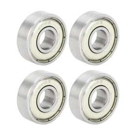 ACROPIX 608ZZ Deep Groove Ball Bearings P6 8x22x7mm Lubricated Bearings Double Metal Seal Silver Tone Scooter Skateboard Wheel - Pack of 4