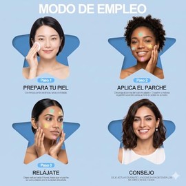 Parches Hidrocoloides para Acn en Forma de Estrella, Multicolor, 36 Piezas, para Espinillas y Brotes en Todo Tipo de Piel                             