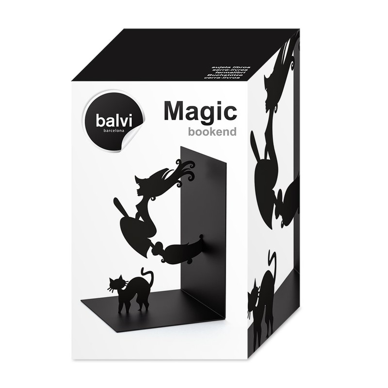 balvi Buchstütze Magic Farbe schwarz In Form Einer Hexe Aus Metall 17cm