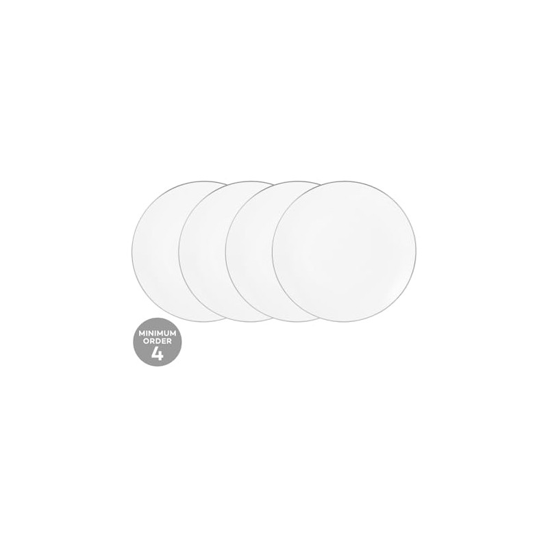 Maxwell & Williams White Platinum Coupe Dinner Plate 27.5cm Platinum