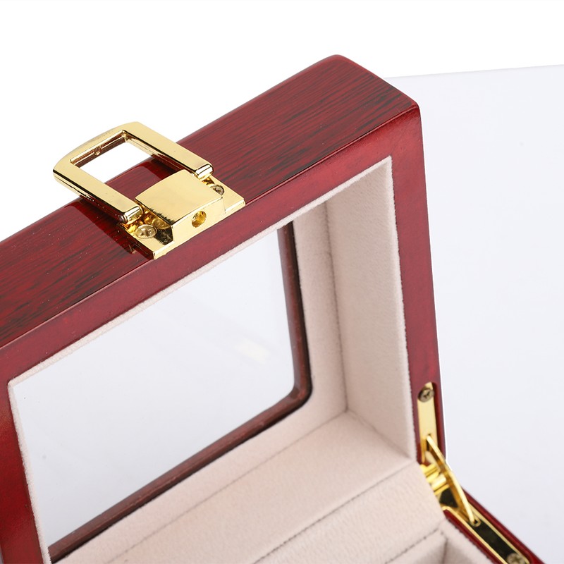 2 Grid Wooden Watch Display Box Watch Storage Holder Gift