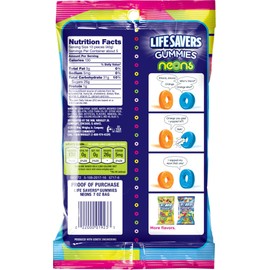 Lifesavers Gummies Neon Candies, 7 Ounce (Pack of 12)