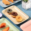 KiKiHong Small Plastic Tray Reusable Rectangular 24.5 x 14.5 cm