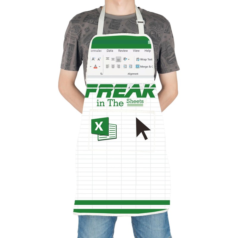 TOBGBE Excel Spreadsheet Gifts Freak In The Sheets Apron File