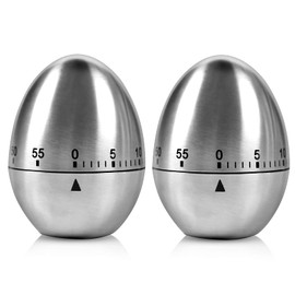 Stainless Steel Egg Timer Timer Reminder Home Countdown Timer Mechanical Timer Kitchen Tool (Pack of 2)