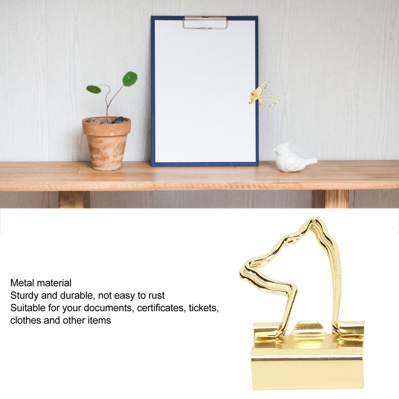 100pcs Binder Clips Strong Clamping Force Rust Prevention Metal Portable