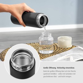 ColourDesign Stainless Steel Insulated Flask, 450 ml, Thermal Flask, Ideal for Children, Small and Handy, Black