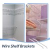 8 Pack Support Brackets for Wire Shelving 17 inch Wire