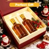 8 Pack 12oz Amber Glass Bottles with Cork Lids, Liquor