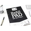 Silvine 160 Page A4 Refill Pad, Head Bound and Punched