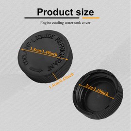 QZTYTY 2PCS Engine Radiator Coolant Water Tank Black Reservoir Cap, Coolant Cover, Coolant Reservoir Cap, 21712-79900 Coolant Overflow Reservoir Tank Cap Compatible with Infiniti FX50 Nissan (Black)