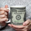 TRIOSK Cup Money Note 10000 Dollar Banknote Money Note Money