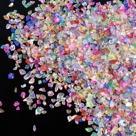 LeTradeJP Glass Frits, Ryukyu Glass, Resin, Enclosed Parts, Rainbow Fragments, Glass Fragments, Handmade Supplies, Materials, Resin, DIY Crafts, Enclosed Parts, Decorative Filling, Nail Parts, Mix