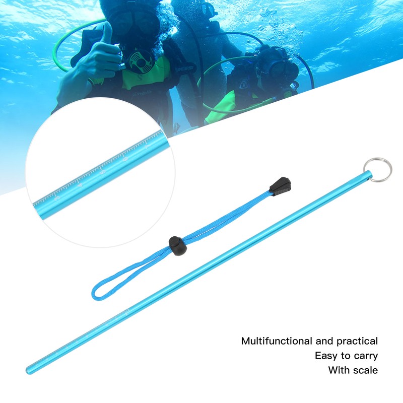 Diving Pointer Stick Aluminum Alloy 35cm Multifunctional Underwater Rod with
