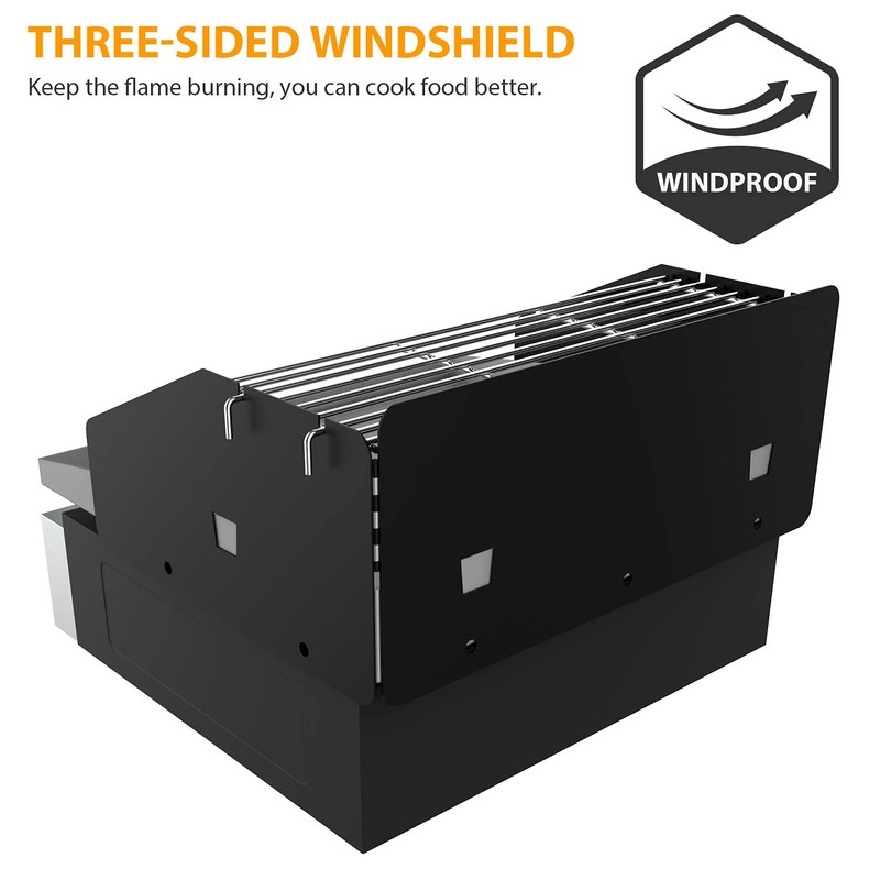 22 Inch Griddle Wind Guard/Wind Screen and Warming Rack for