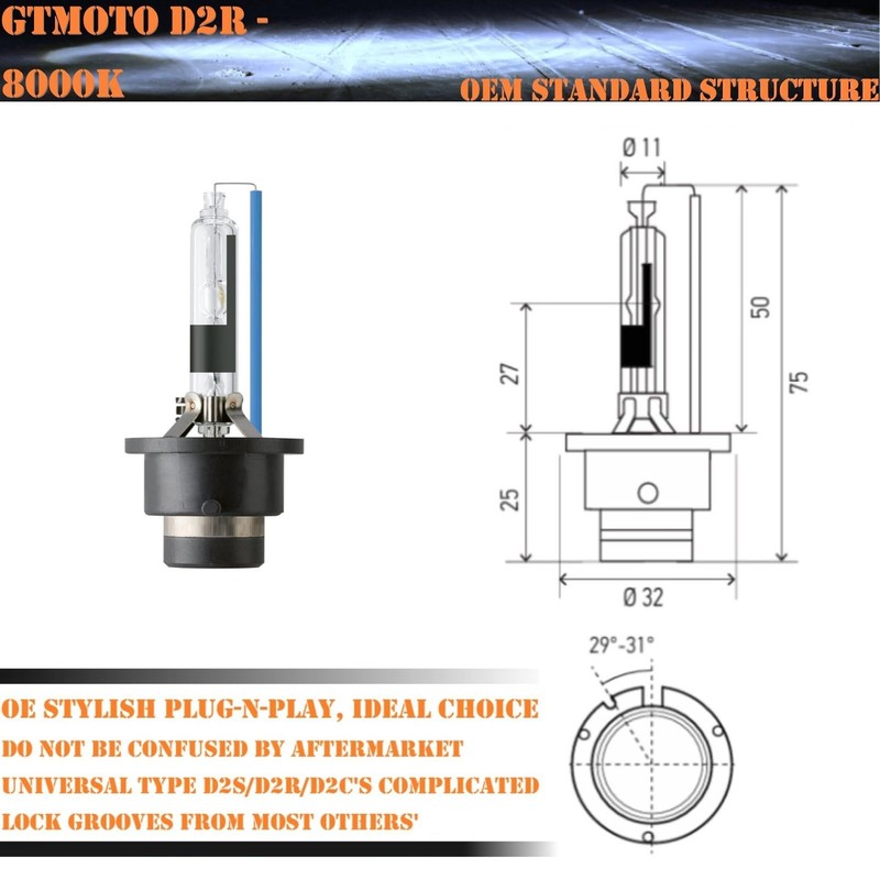 GTMOTO D2R Xenon Bulbs for 2001 2002 2003 2004 Lexus