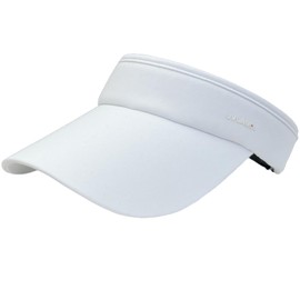 baizhong Sun Visor Hat Women, Wide Brim Sun Protection Ladies Visor Cap, Cool Running Visor with Breathable Sweatband White