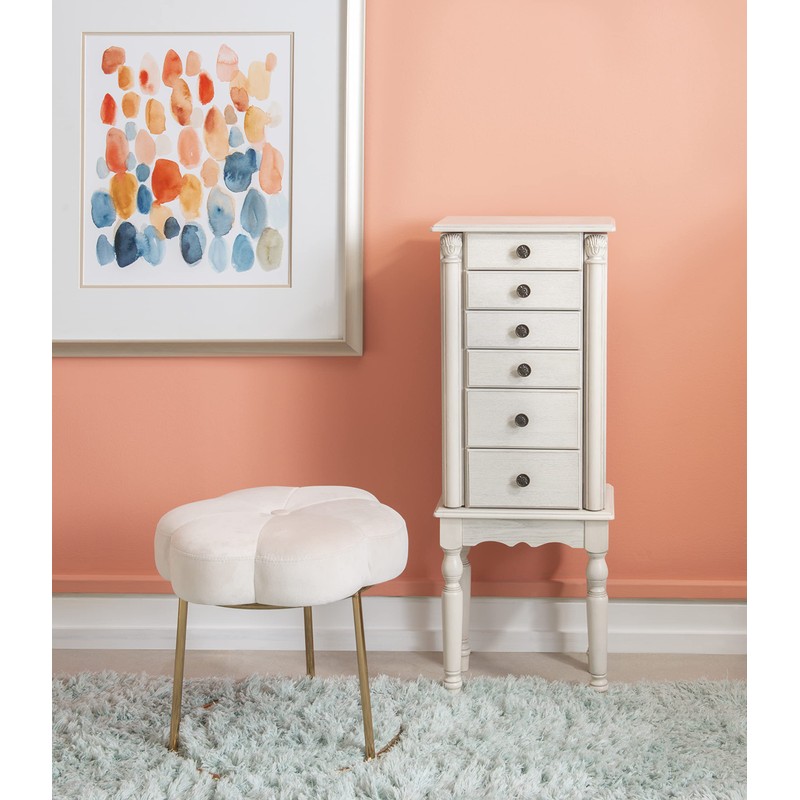 Powell Darcy Off White Jewelry Armoire