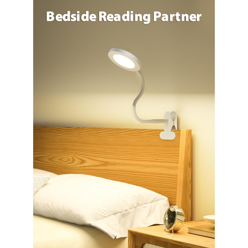 deeloop LED Clip on Light,100% Infinite Dimmable Reading Book Lights