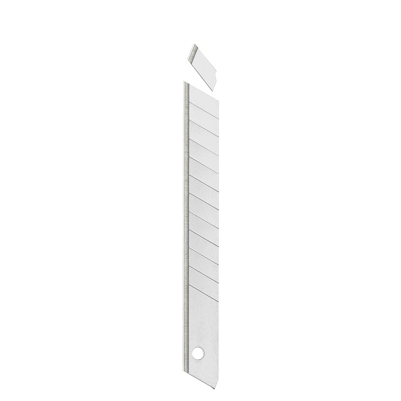 Zoid 9mm Snap Knife Steel Blade Refill 10 Pack, Sharp